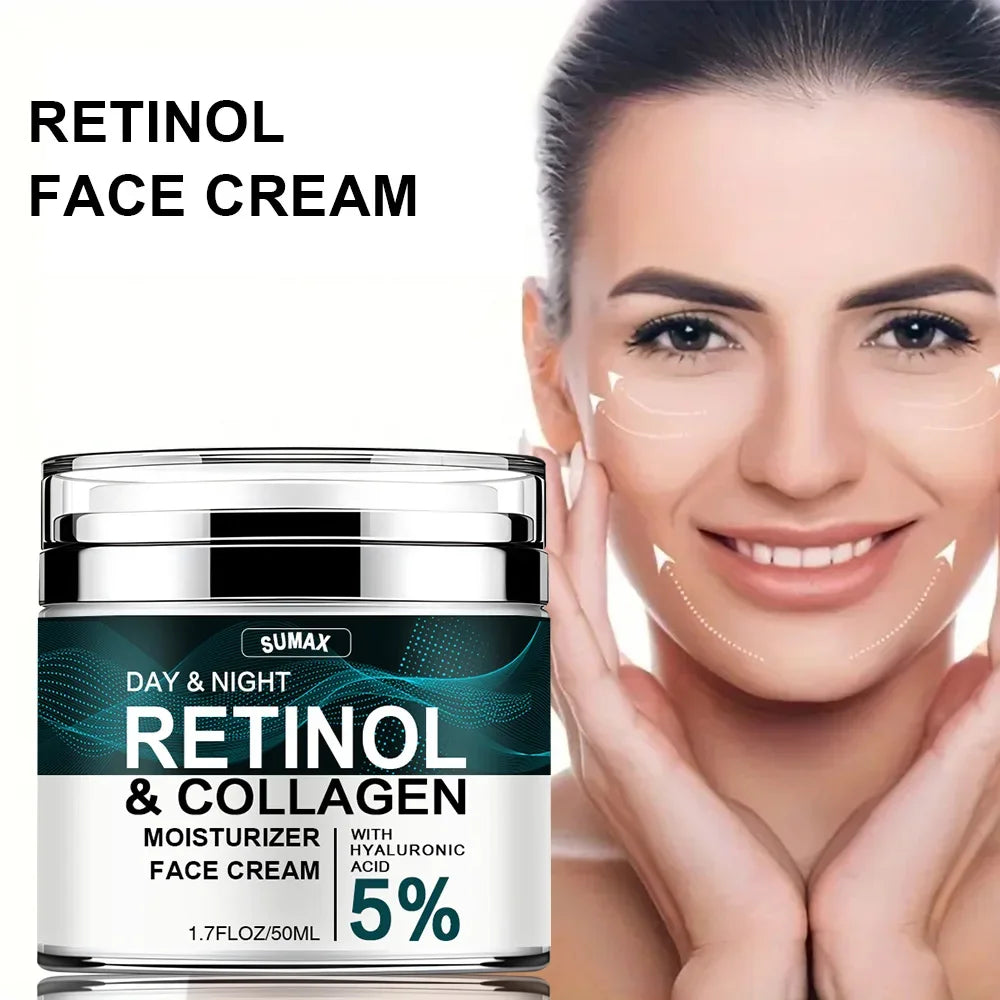 50ML Retinol Face Cream Moisturizing Firming Brightening skincare Collagen Hyaluronic Acid Creams Facial Skin Care Products