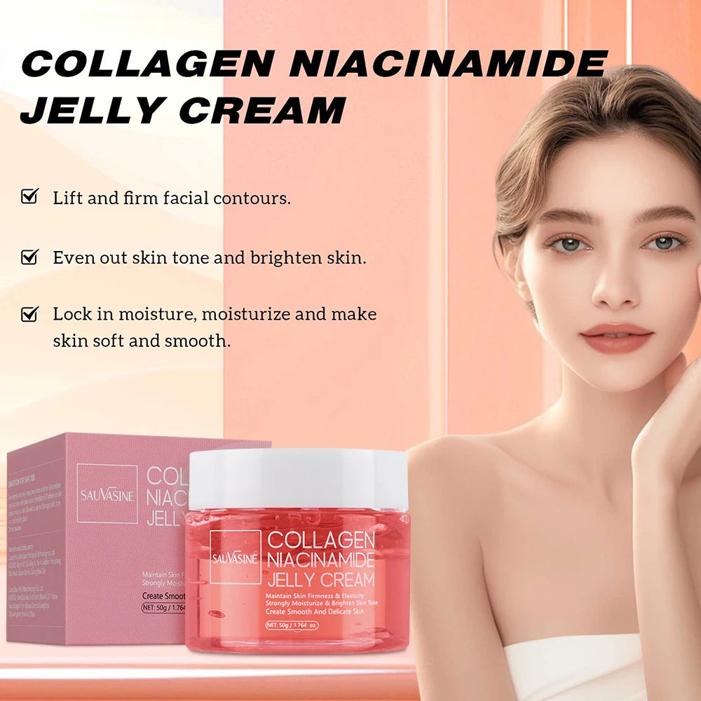 Collagen Jelly Cream – Niacinamide & Hydrolyzed Collagen Moisturizer for Revitalized Skin