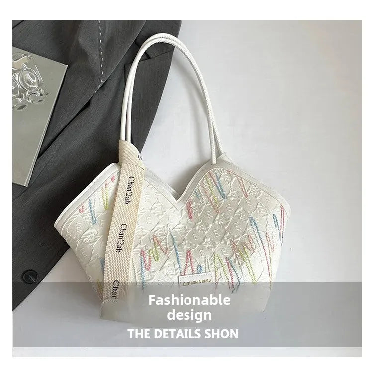 Large Capacity PU Tote – Minimalist Versatile Shoulder Bag for Women