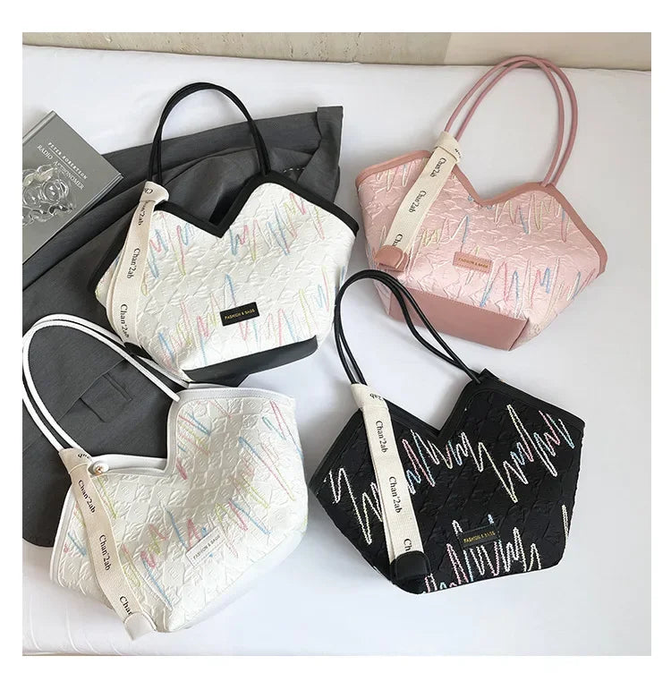 Large Capacity PU Tote – Minimalist Versatile Shoulder Bag for Women