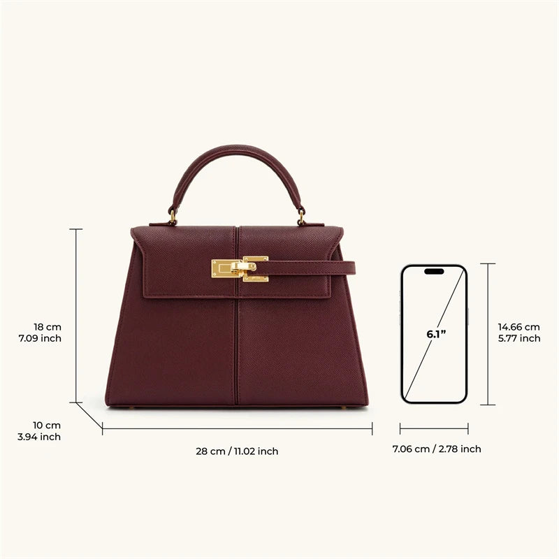 JW PEI Elise Burgundy Handbag – 2025 Designer Large Square Crossbody for Women