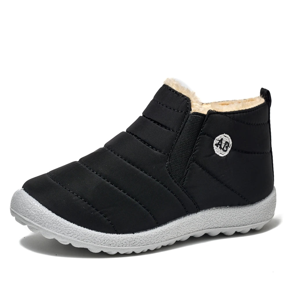 Children Winter Plush Snow Boots Waterproof Non-Slip
