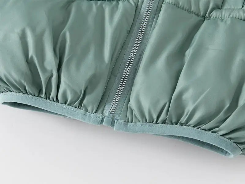 Winter Kids Hooded Cotton Jacket – Warm Thick Plush Zipper Coat Long Sleev