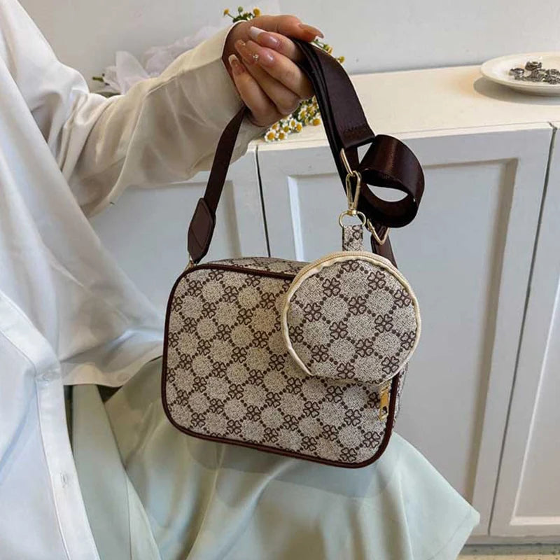 Vintage Pattern Shell Crossbody Bag – Small Luxury Designer Shoulder Purse for Women