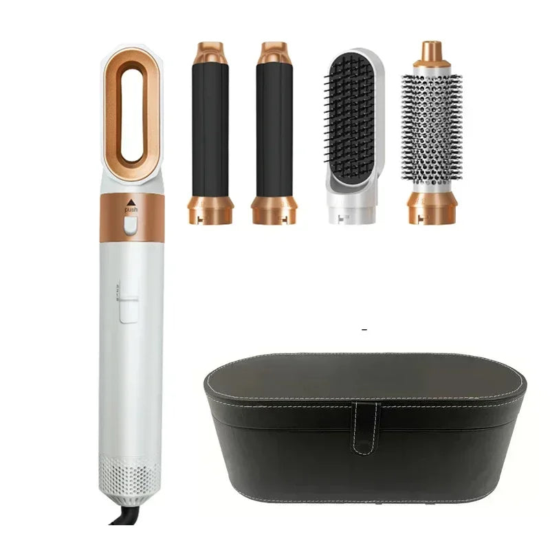 5-in-1 Professional Hair Dryer & Styling Tool – Blow Dryer, Straightener, Curler & Hot Comb