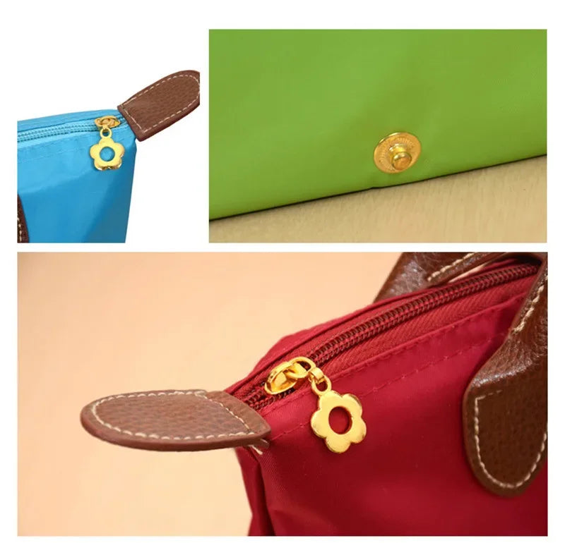 Nylon Sports Fitness Tote Bag – Waterproof Shoulder Handbag with Zipper & Mobile Phone Pocket