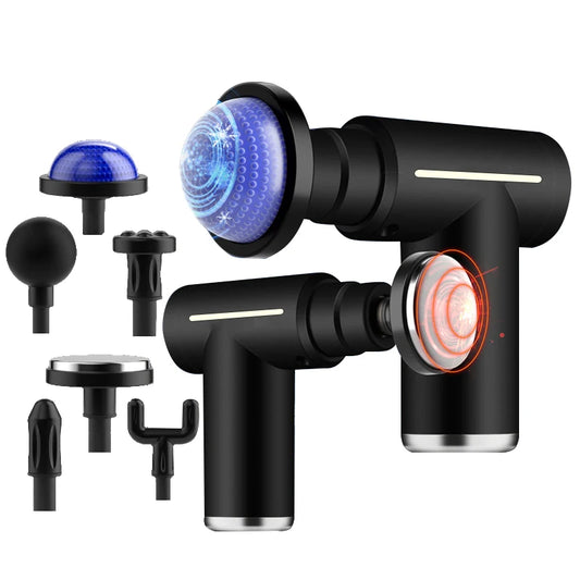 Professional Muscle Massage Gun – Intelligent Fitness Massager with Hot & Cold Compress & 6 Interchangeable Heads for Deep Muscle Relaxation & Recovery