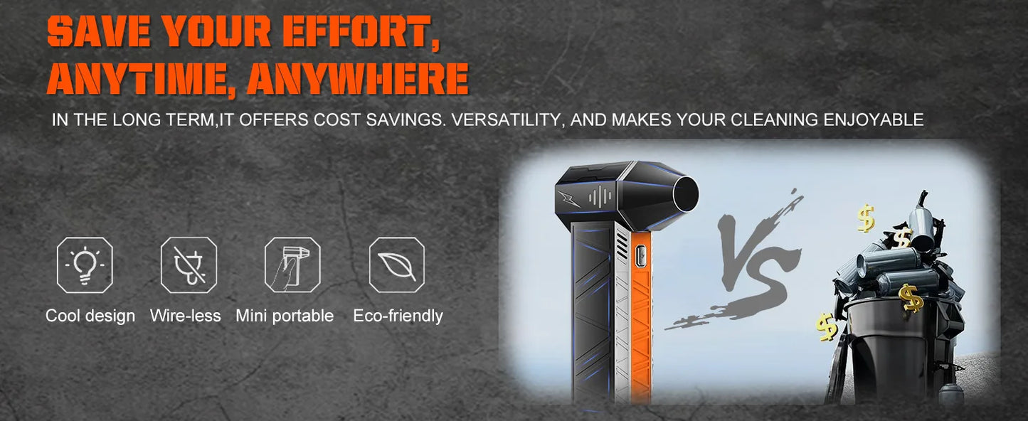 X3Pro Handheld Mini Turbo Jet Fan – 150000RPM Powerful Air Blower & Compressed Air Duster for Car, PC & Home