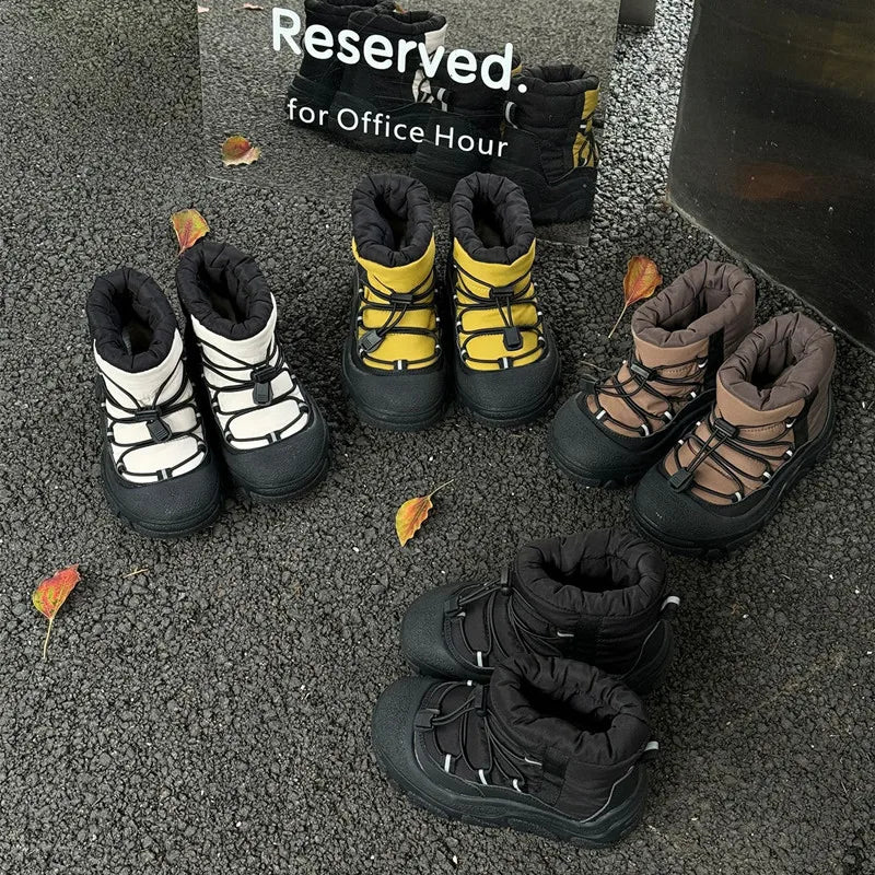 Children Winter Snow Boots – Waterproof Warm Cotton Shoes Boys Girls Outdoor Non-Slip School Boots