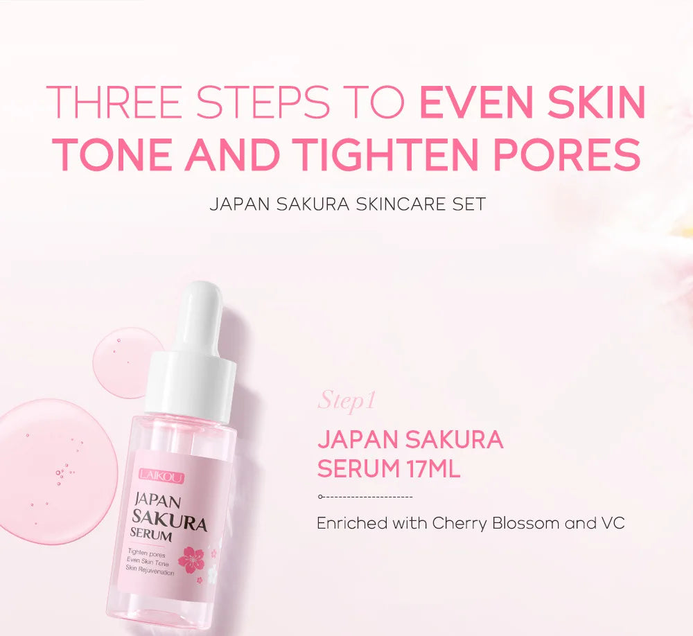 LAIKOU Vitamin C Skincare Set – Serum, Eye & Face Cream (3pcs)