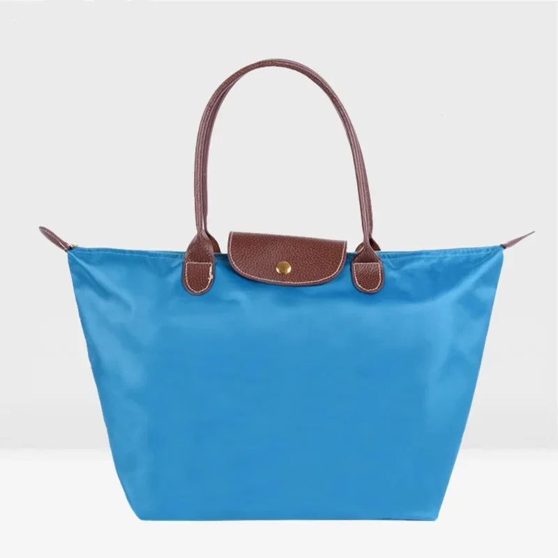 Nylon Sports Fitness Tote Bag – Waterproof Shoulder Handbag with Zipper & Mobile Phone Pocket