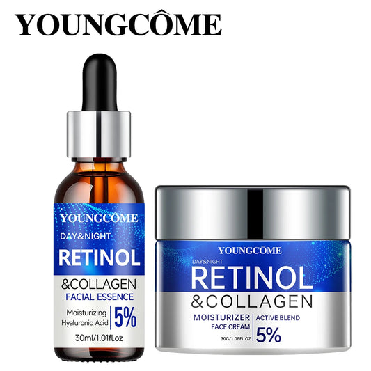 Retinol Cream & Serum Set – Anti-Wrinkle Skin Repair & Firming