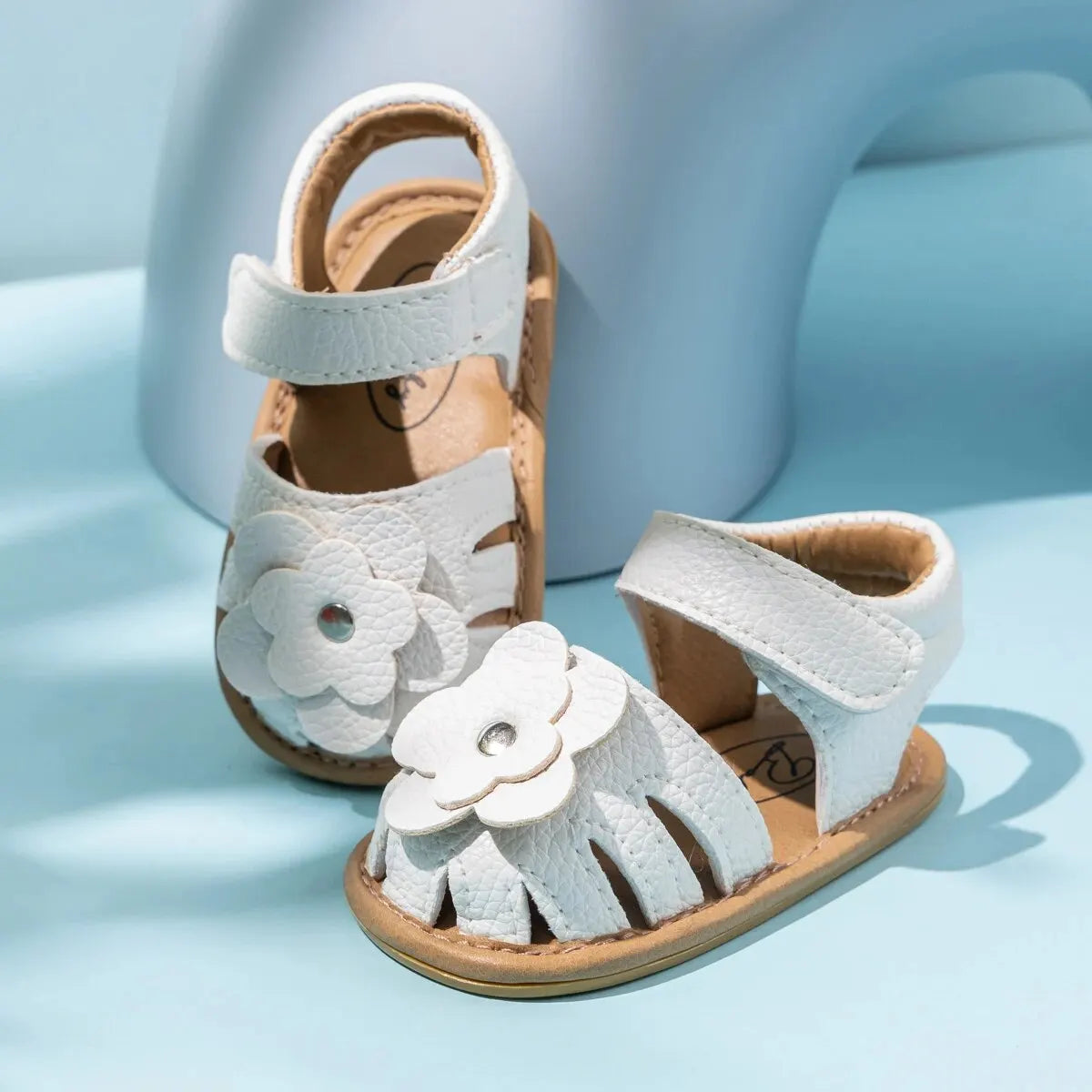 Baby Girl Flower Sandals – Soft Sole Non-Slip Dress Shoes
