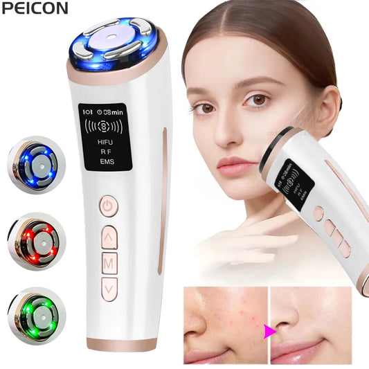 HIFU Face Lifting Machine – RF High Frequency EMS Anti-Aging Facial Massager