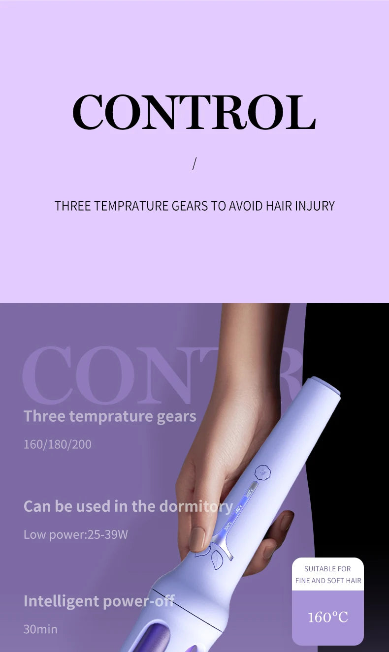 Automatic Curling Iron 32mm – Ceramic Hair Curler with Anion Technology & Fast Heating