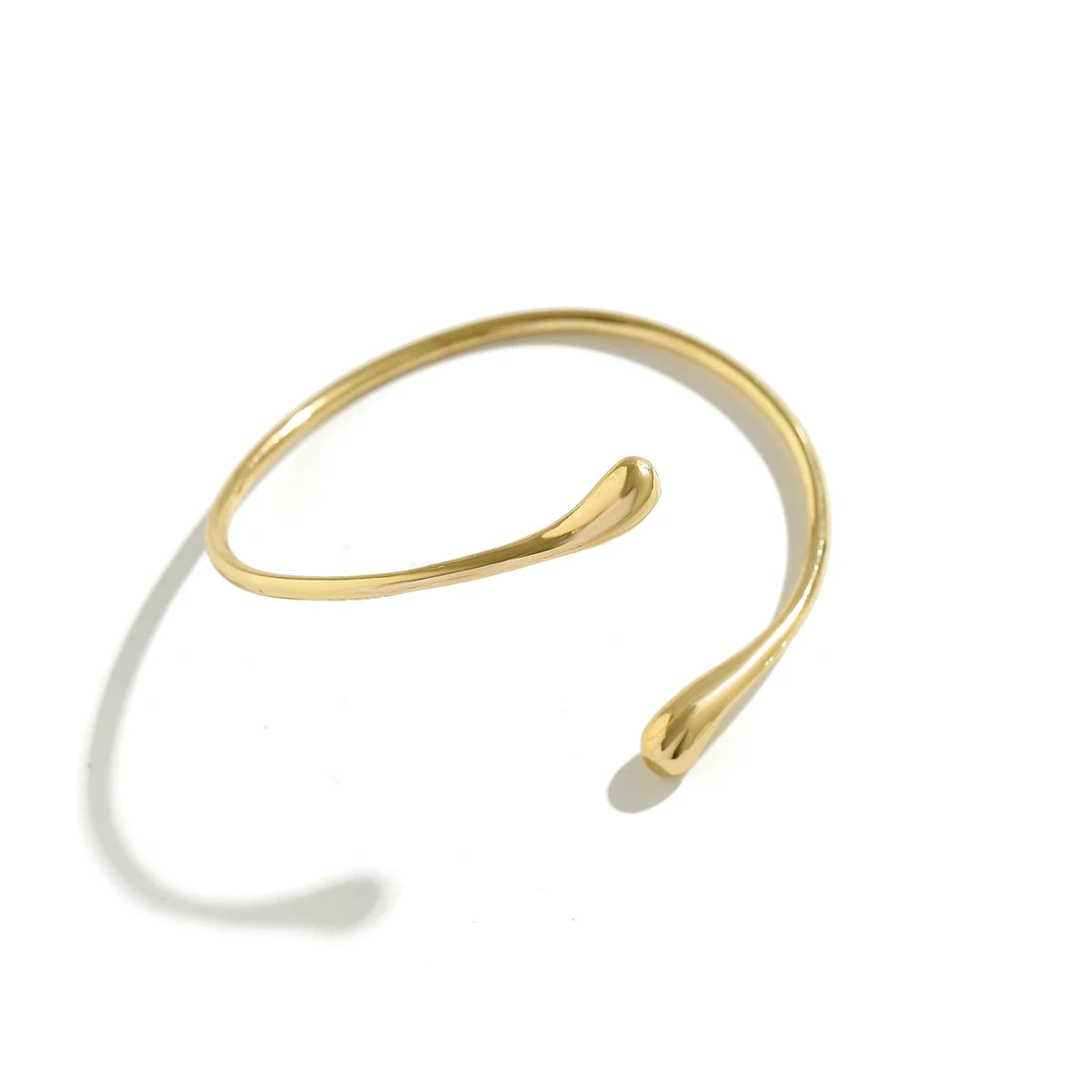 Vintage Water Drop Open Cuff Bangle – Geometric Arm Bracelet for Women 2025