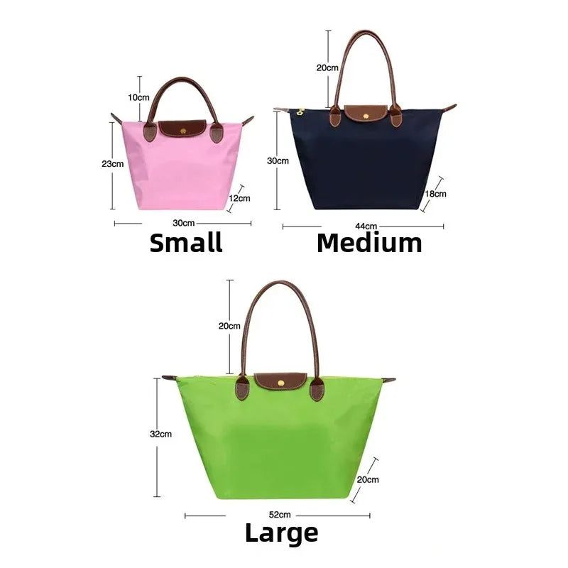 Nylon Sports Fitness Tote Bag – Waterproof Shoulder Handbag with Zipper & Mobile Phone Pocket