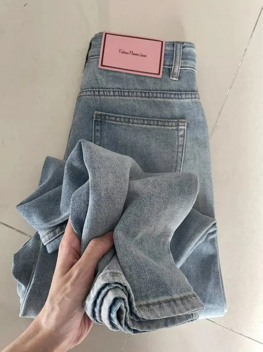 Y2K Wide Leg Baggy Jeans – Low Rise Streetwear Denim