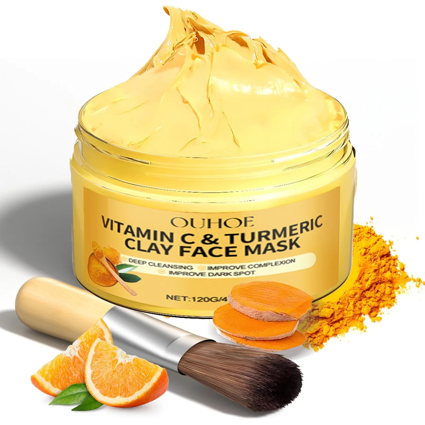 Vitamin C & Turmeric Face Mask – Deep Cleansing & Pore Care