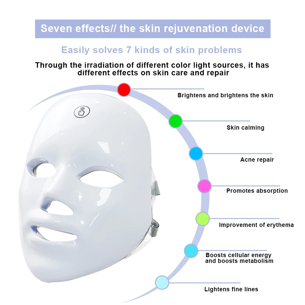 LED Face & Neck Beauty Machine – Skin Care Massager for Tightening, Lifting & Rejuvenation