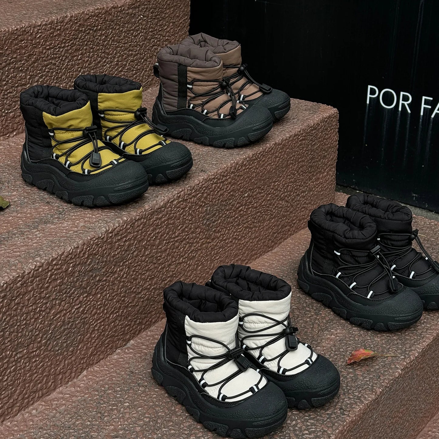 Children Winter Snow Boots – Waterproof Warm Cotton Shoes Boys Girls Outdoor Non-Slip School Boots