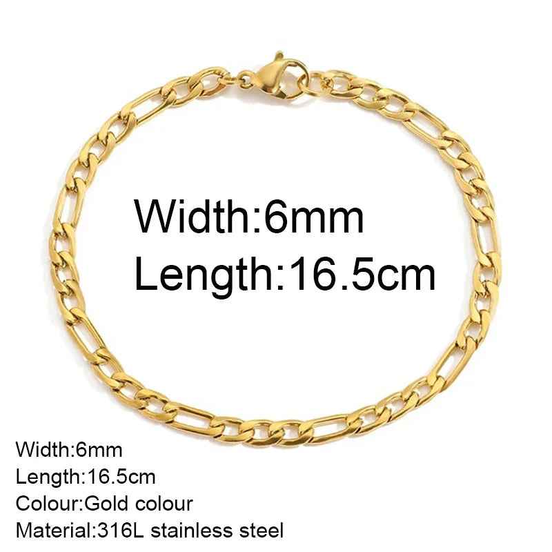 Gold Stainless Steel Twist Cuban Chain Bracelet – Women’s Jewelry Gift