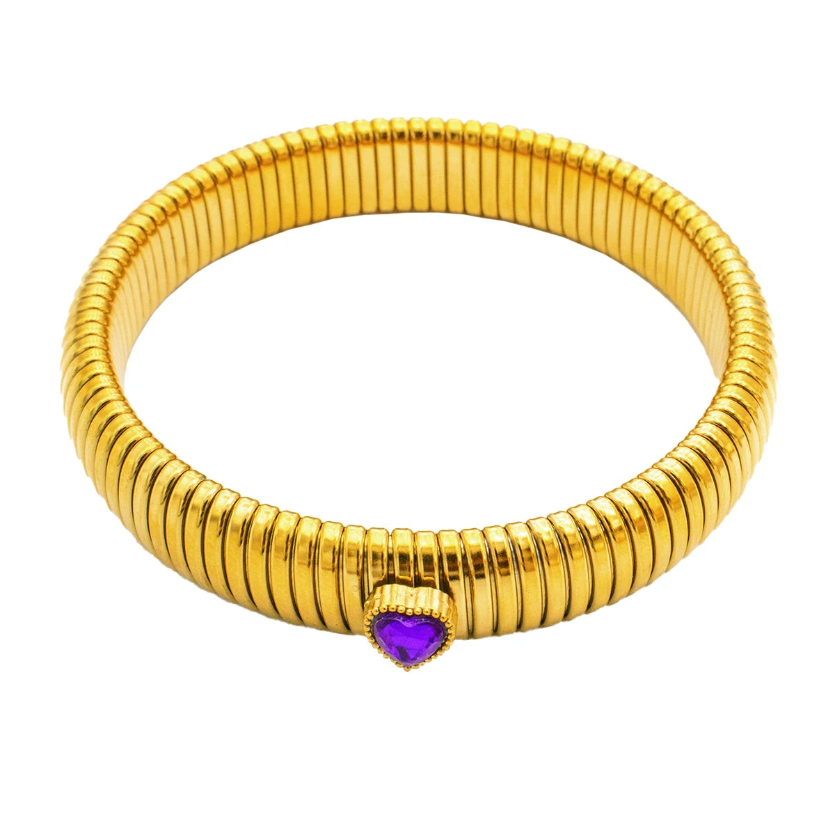 Waterproof 18K Gold Plated Stainless Steel Thick Bracelet – Unisex Jewelry