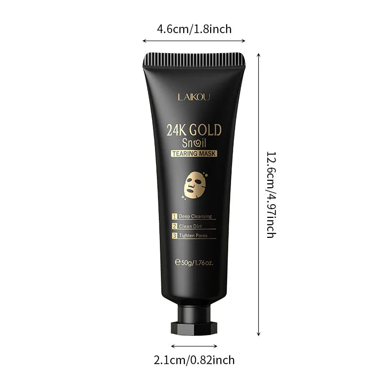 LAIKOU 24K Gold Sakura Peel-Off Mask – Anti-Wrinkle & Blackhead Removal