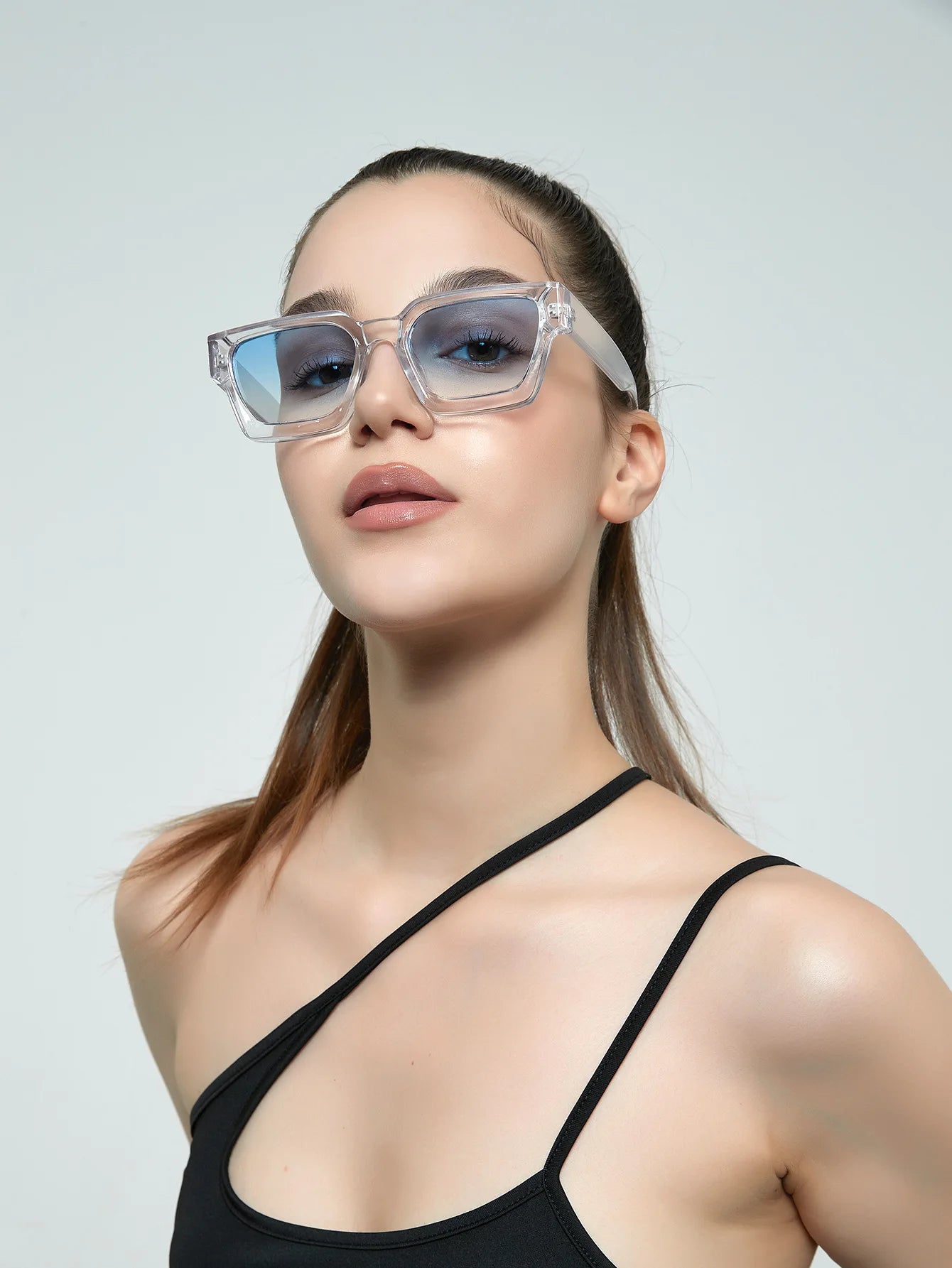 Ruiao 2025 Luxury Premium Black Designer Square Sunglasses – Unisex for Men & Women