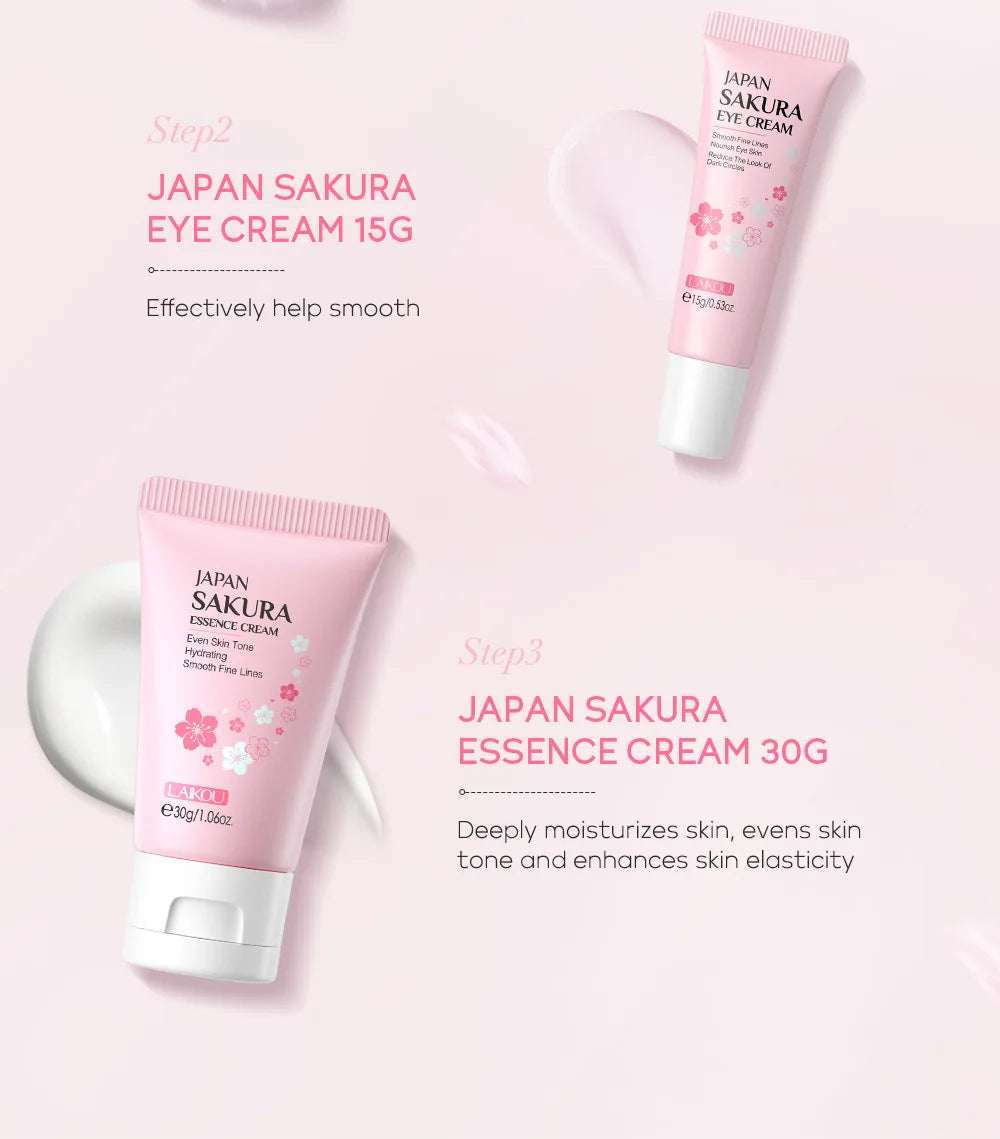 LAIKOU Vitamin C Skincare Set – Serum, Eye & Face Cream (3pcs)