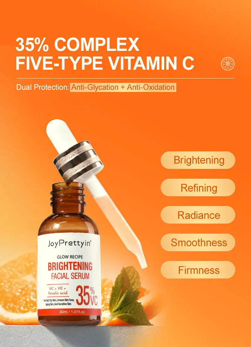 Vitamin C Whitening & Hyaluronic Acid Facial Serum – Moisturizing, Anti-Aging, Brightening & Firming Skin Care Essence