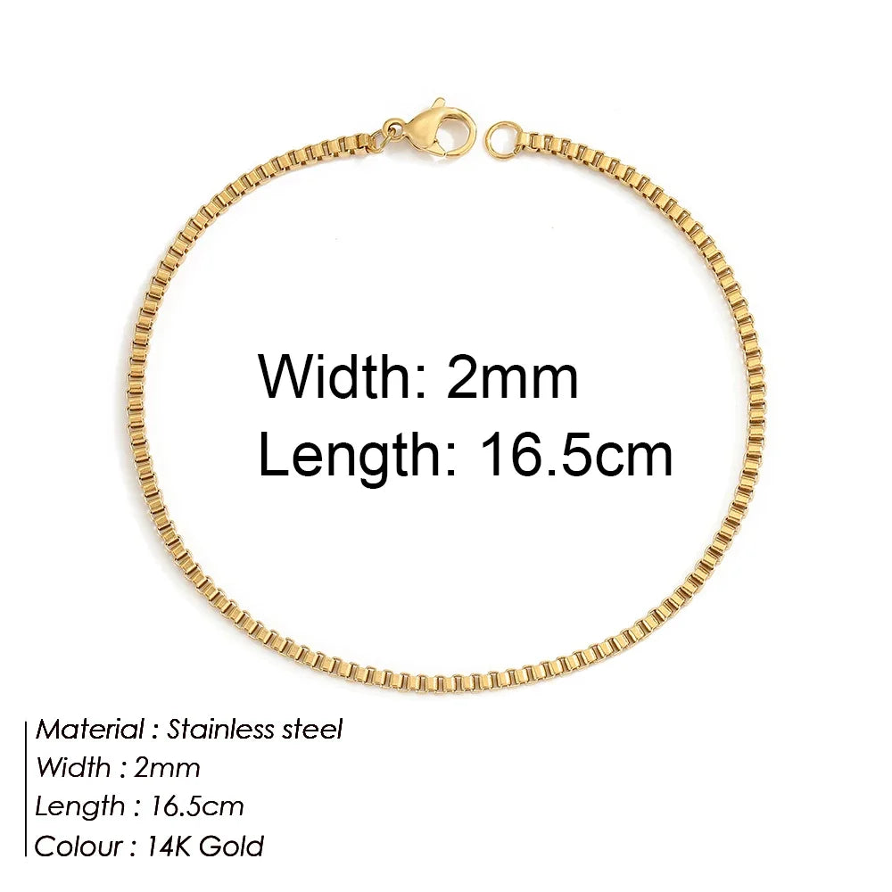 Gold Stainless Steel Twist Cuban Chain Bracelet – Women’s Jewelry Gift
