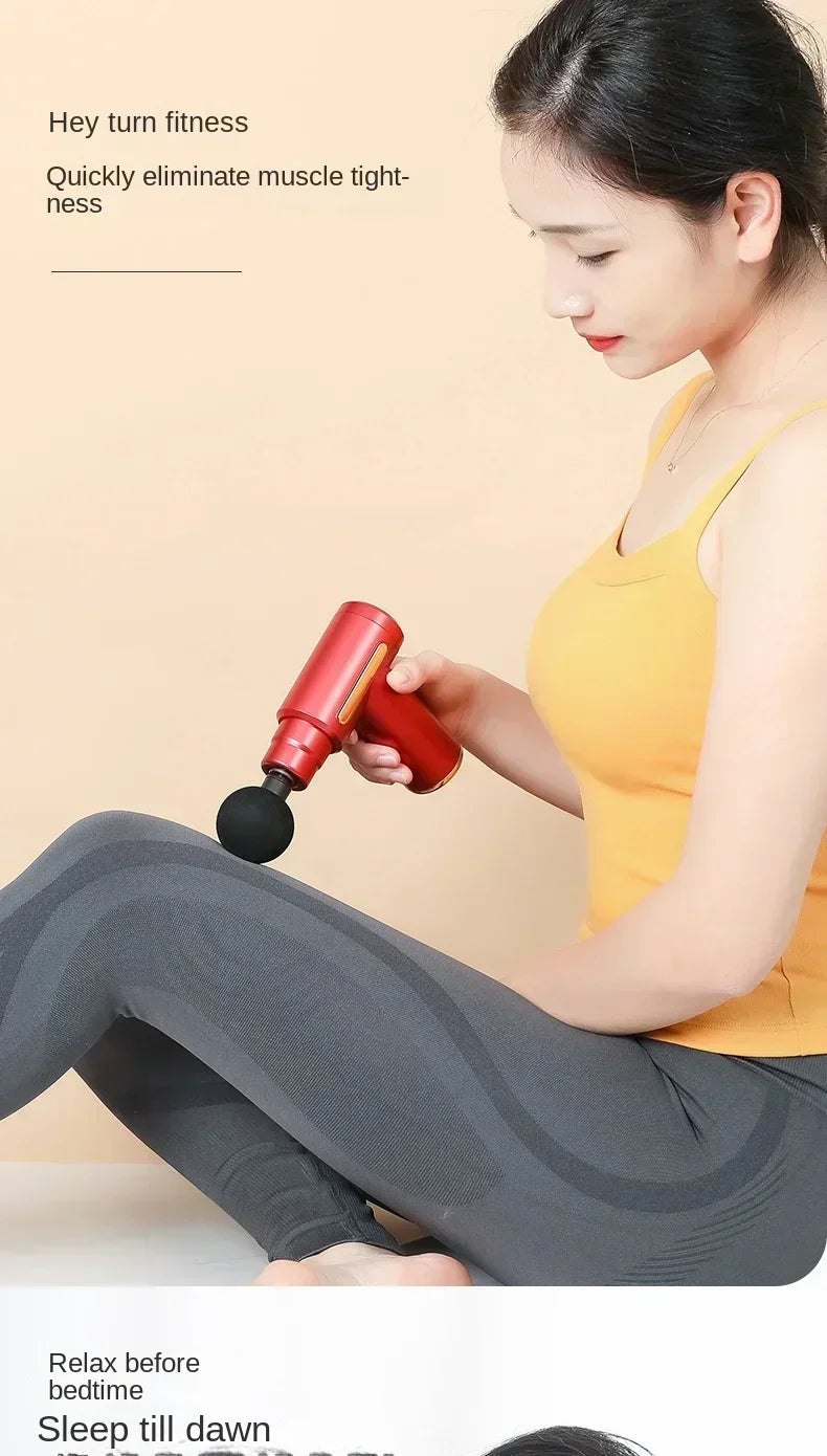 USB Mini Fascia Massage Gun – Portable Muscle Relaxation Vibrating Massager for Neck, Shoulder & Fitness Recovery