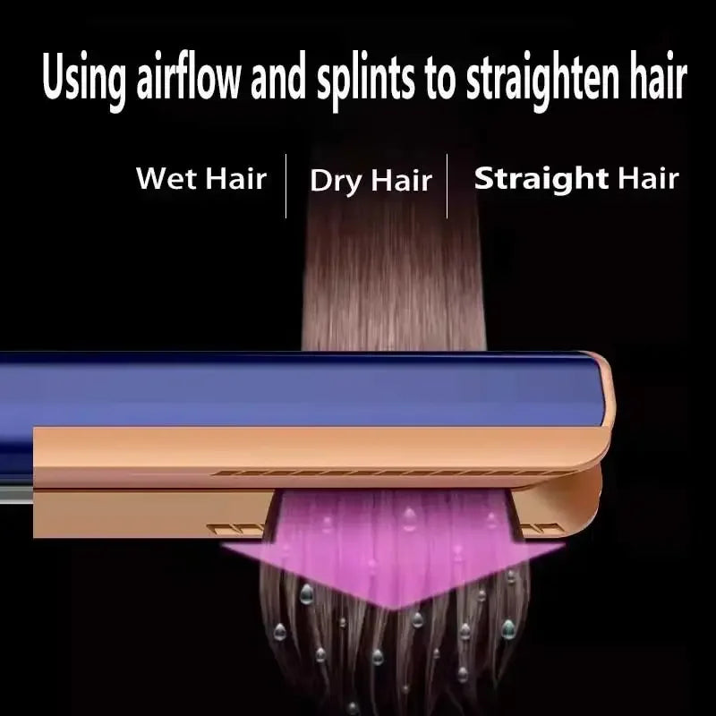2-in-1 Professional Hair Dryer & Straightener – Quick-Dry Negative Ion Styling Tool