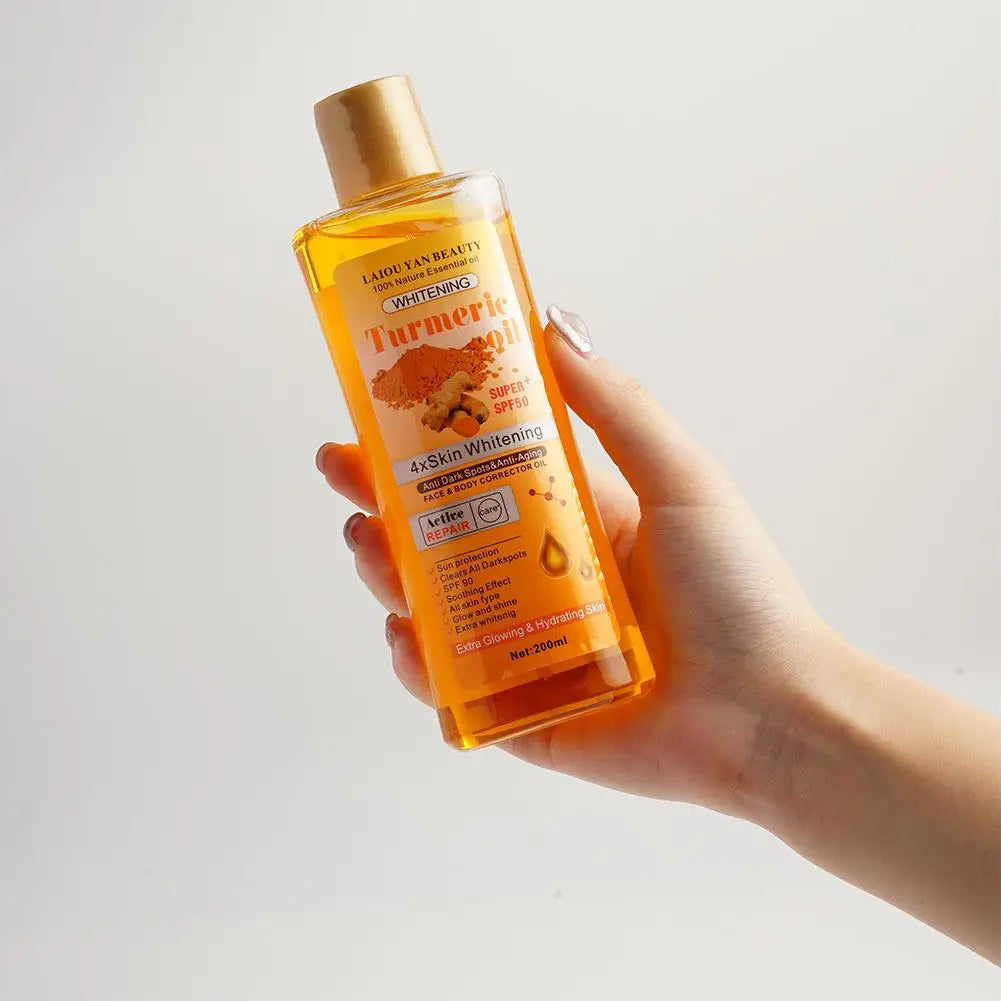 Turmeric & Ginger Essential Oil (200ml) – Deep Hydration, Nourishing & Smoothing Face & Skin Care