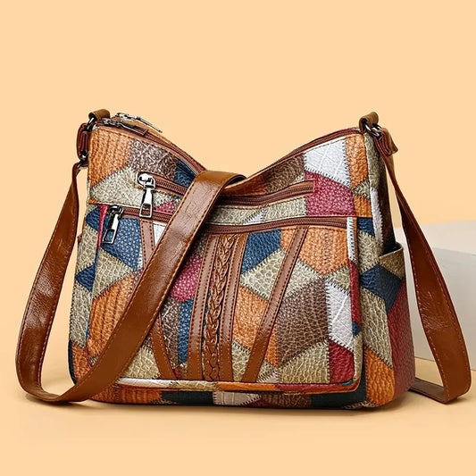 Vintage Multi-Pocket Crossbody Bag – Elegant All-Match Shoulder Handbag for Women