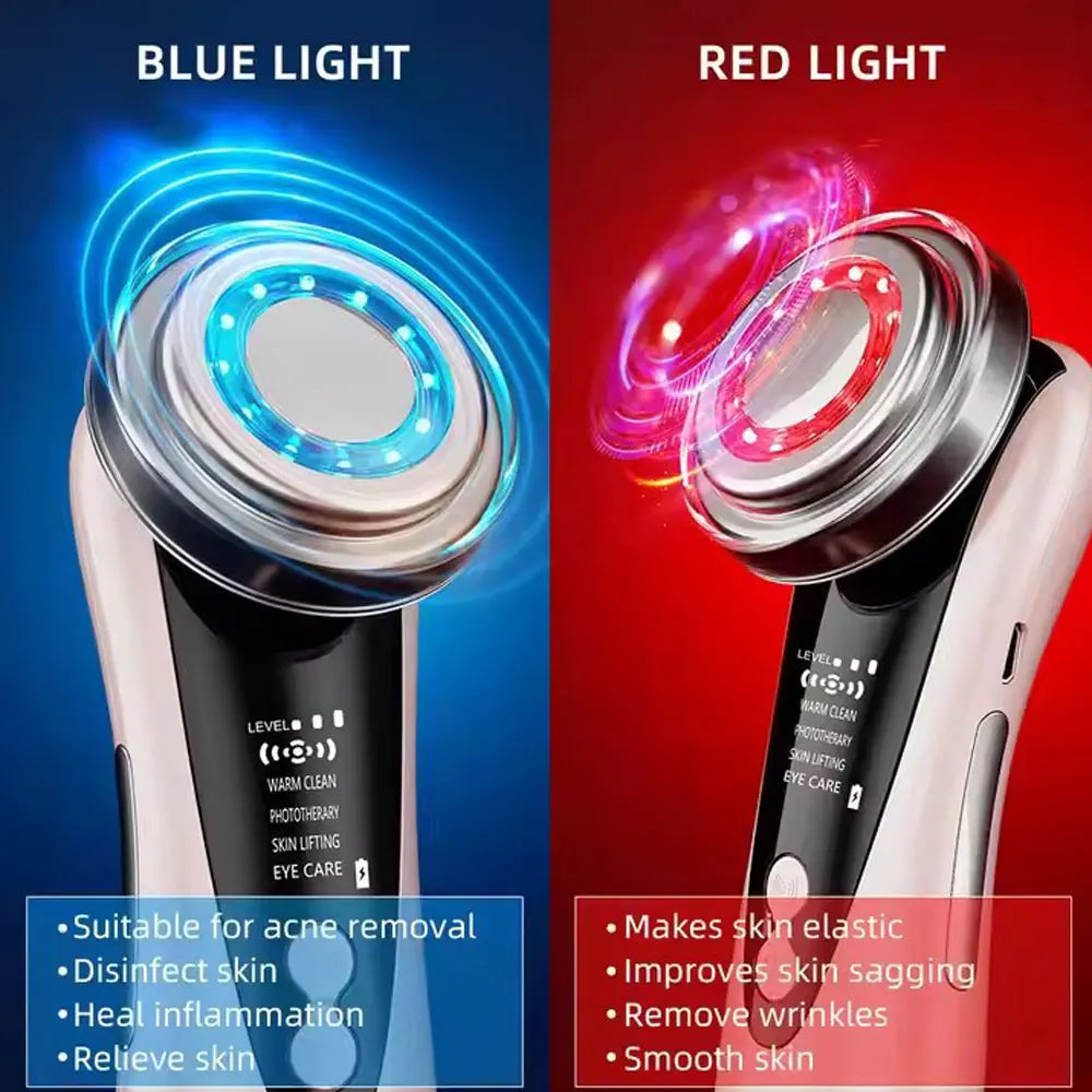 4 in 1 RF EMS Facial Massager Multifunction Skin Care Tools Face Beauty Device Double Chin Removal Face Firming Massager