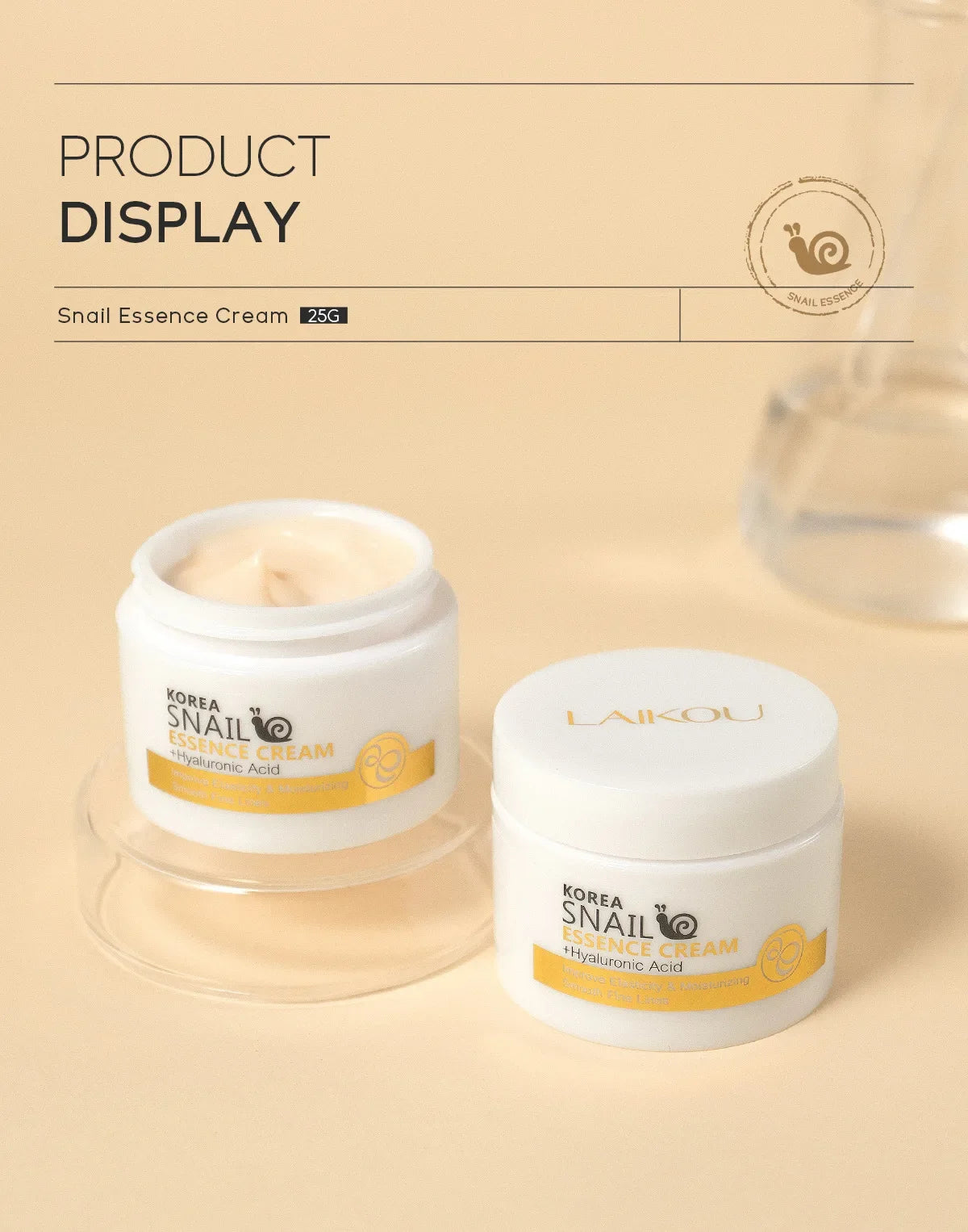 Snail Anti-Aging Cream – Collagen Moisturizing & Repair | Lifting, Firming, Smoothing, Brightening & Whitening Day Cream | Skincare