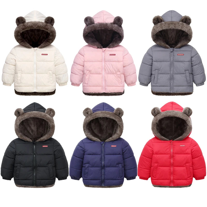 inter Baby Jacket – Cute Cartoon Hooded Warm Coat 2–6Y Kids Outerwear