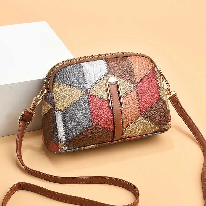 Women’s Trendy Printed Shell Crossbody Bag – Casual Versatile Small Designer Purse