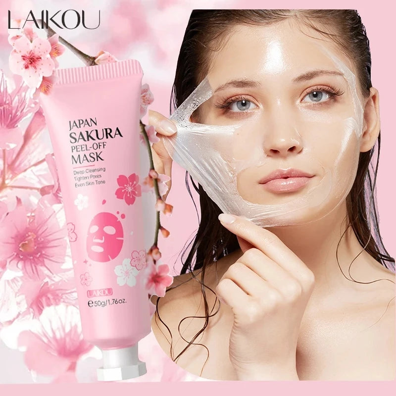 LAIKOU 24K Gold Sakura Peel-Off Mask – Anti-Wrinkle & Blackhead Removal