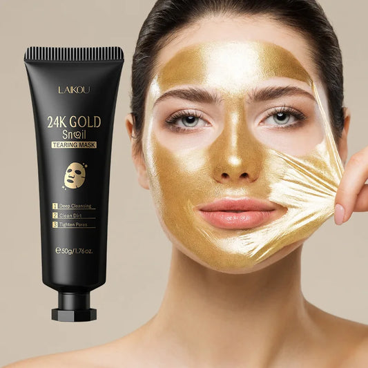 LAIKOU 24K Gold Sakura Peel-Off Mask – Anti-Wrinkle & Blackhead Removal