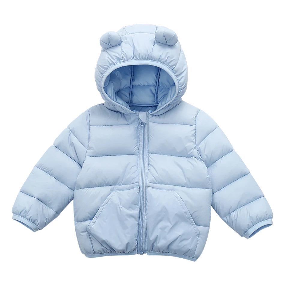 2025 Autumn Winter Kids Hooded Jacket – Warm Zipper Coat Parka for Boys & Girls