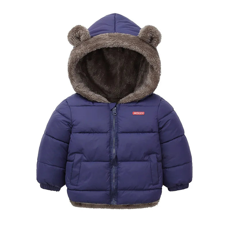 inter Baby Jacket – Cute Cartoon Hooded Warm Coat 2–6Y Kids Outerwear