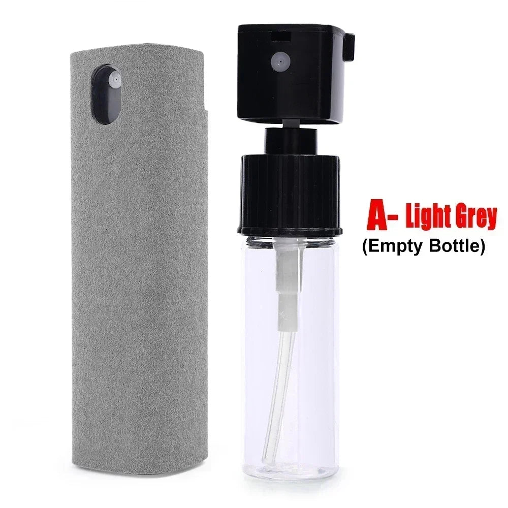 Microfiber Screen Cleaner Spray Bottle – Portable Press-Type Tool for Phone, Tablet & Laptop Screens (Empty, No Liquid)