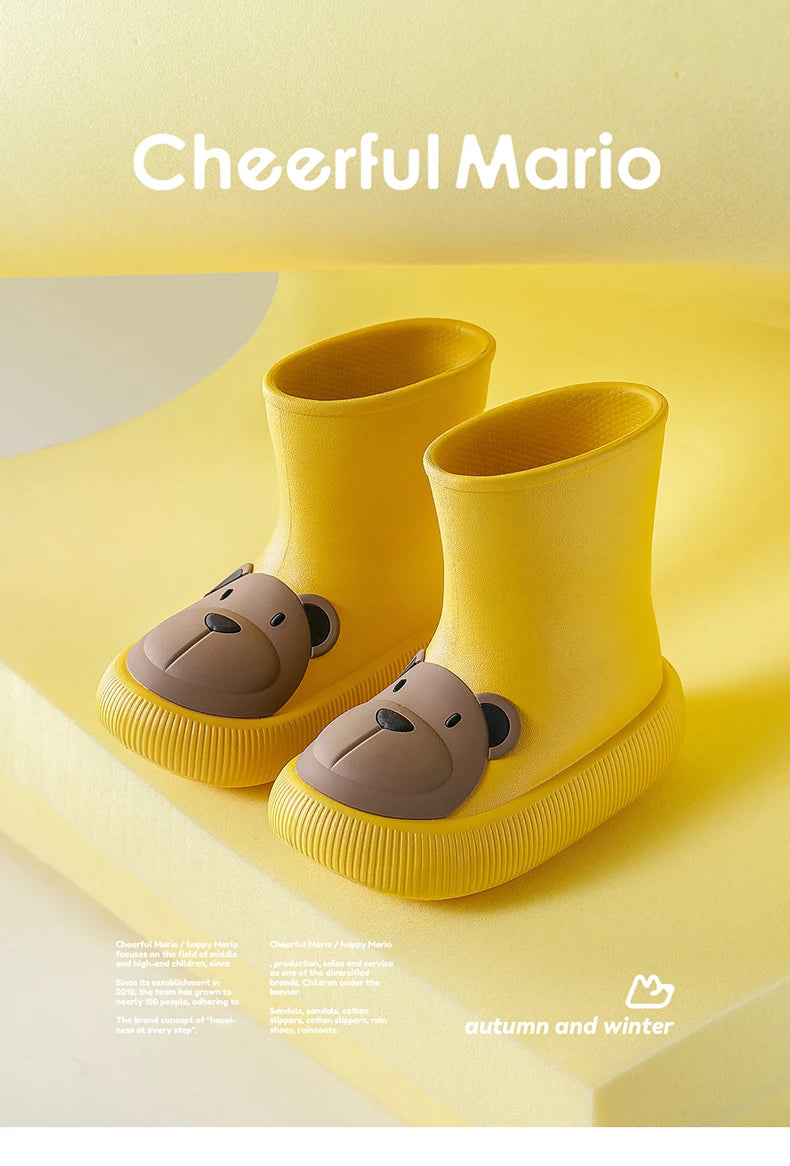 Children Cartoon Rain Boots Waterproof Non-Slip Rubber Shoes