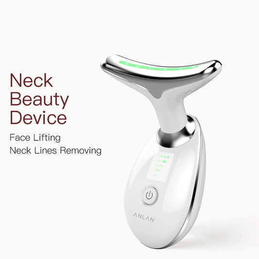 ANLAN Neck & Face Beauty Device – EMS Lifting Tool with LED Light Therapy for Skin Tightening & Anti-Aging