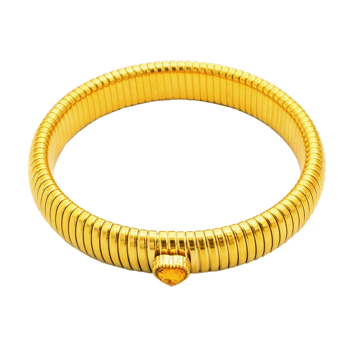 Waterproof 18K Gold Plated Stainless Steel Thick Bracelet – Unisex Jewelry