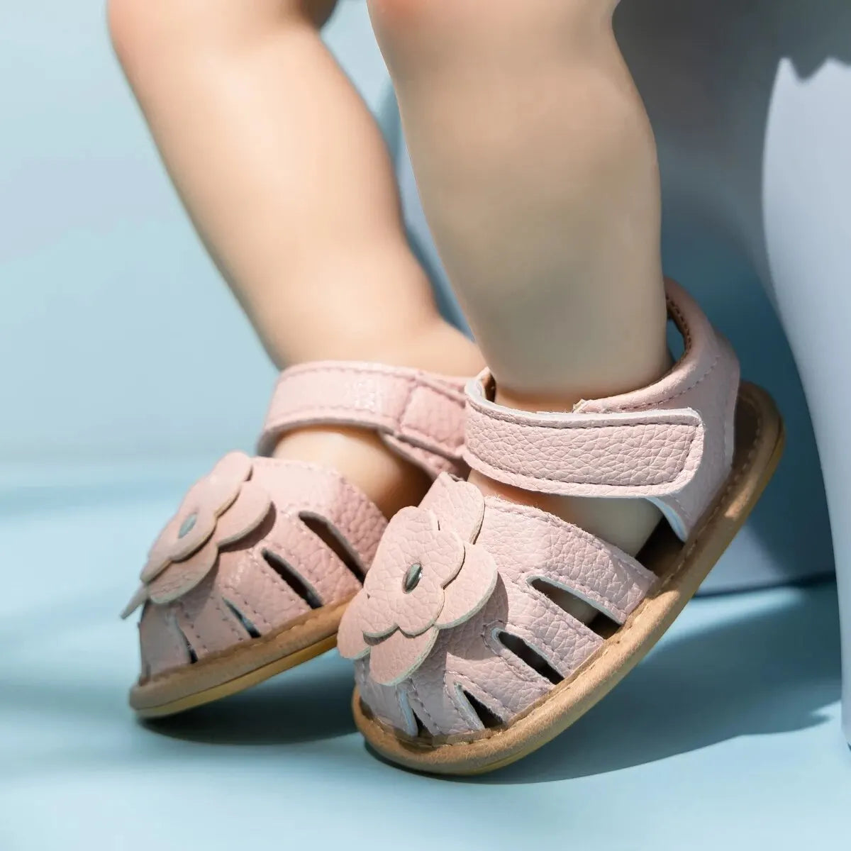 Baby Girl Flower Sandals – Soft Sole Non-Slip Dress Shoes