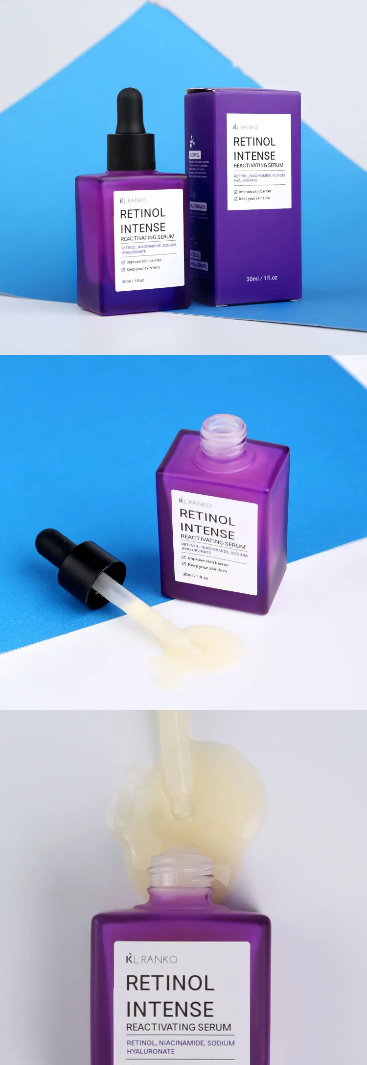 Retinol Anti-Wrinkle Essence – Pure Hyaluronic Acid Facial Serum for Anti-Aging, Face Lifting, Tightening & Reducing Eye Fine Lines (New)